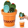 5Pcs Ceramic Measuring Spoons in Pot