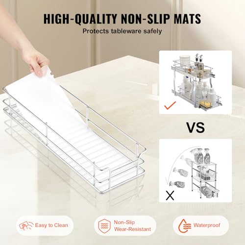 Pull Out Cabinet Organizer (8.5"W x 21"D x15.2"H)