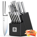 15 Piece Knife Block Set Built (Black)