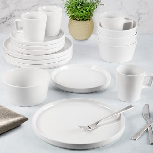 Terra Plates and Bowls Sets (Stone White / Service for 4)