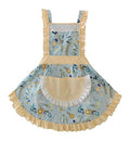 Womens Cooking Baking Apron (Pale Blue Yell)