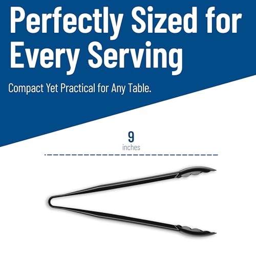 470903 Carly Salad Tong (9" Utility Tong / 1 Pack / Black)