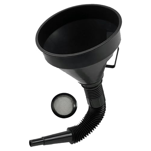Flex Funnel Wide Mouth Flexible Funnel with Handle (1pcs Black)