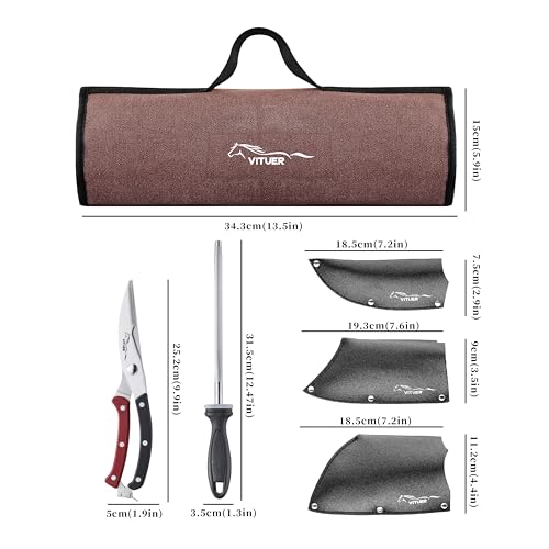 9 PCS Butcher Viking Camping Knife Set