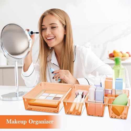 25 PCS Plastic Drawer Organizer (Orange)