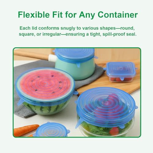 Silicone Stretch Lids (Blue)