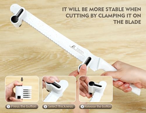 Upgrade Bread Knife for Homemade Bread (White)