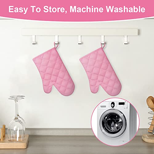Pink Oven Mitts (Pink)