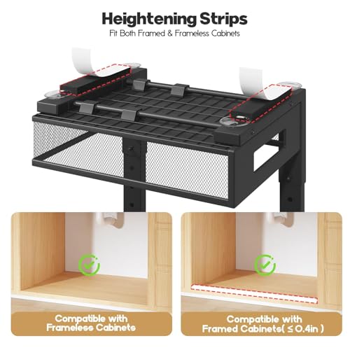 2 Packs 17IN Depth Under Sink Organizer (Black / 2 Pack-17"Dx11.6"-16.7" H)