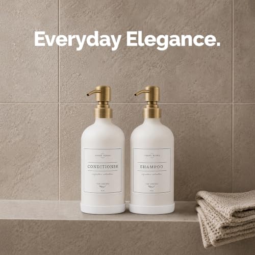White Glass Soap Dispenser (Matte White Bottle / Brushed Brass Pump)