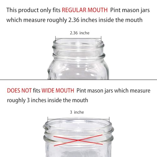 Mason Jar Liquid Soap Dispenser Lid (Black / 4 Pack)