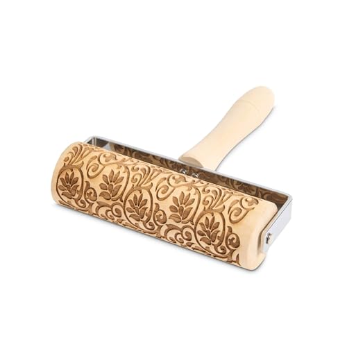 Mrs. Anderson’s Baking Mini Embossing Rolling Pin (Floral Scroll, Mini)