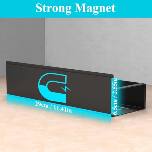 Magnetic Water Bottle Holder for Refrigerator (4 Pack / Metal Black)