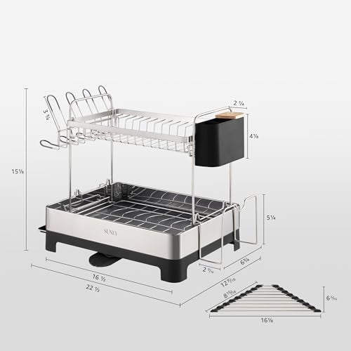 2 Tier Dish Drying Rack (Black)
