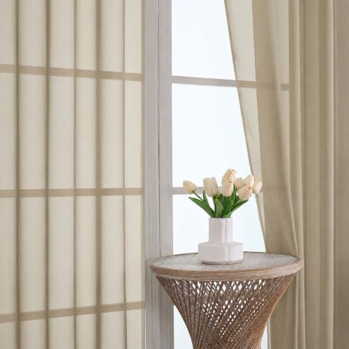 Taupe Bedroom Curtains 2 Panel Sets 90 Inch Length (Taupe / 59"W x 90"L (Pack of 2))
