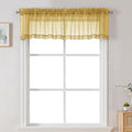 Sheer Valances for Windows 2 Pack (Gold / 42"W x 18"L (Pack of 2))