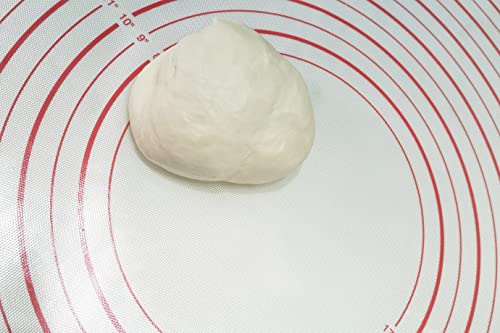 silicone pastry non stick baking mat with measurement fondant mat with three sizes for silicone baking mat (Red / 24"L x 16"W)