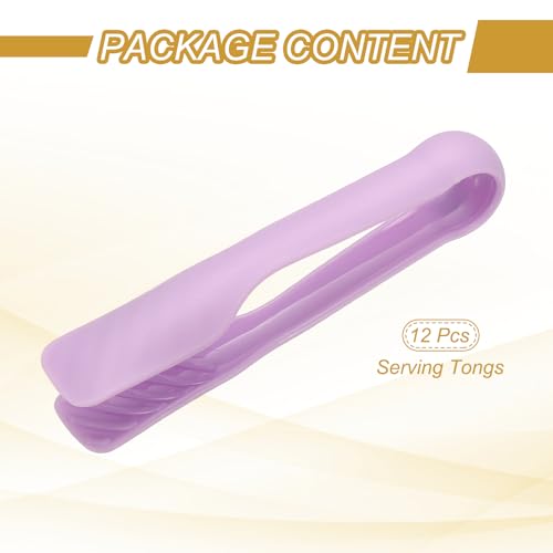 12 Pcs Toaster Tongs (6 Inch / Purple)