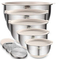 Mixing Bowls with Airtight Lids Set (Khaki)