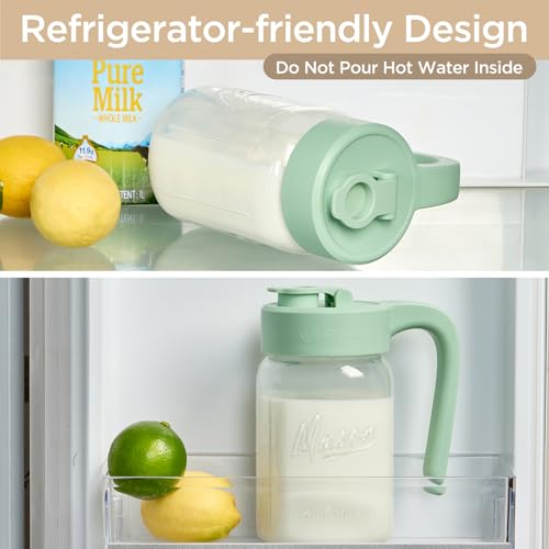 Mason Jar Pitcher (Green)