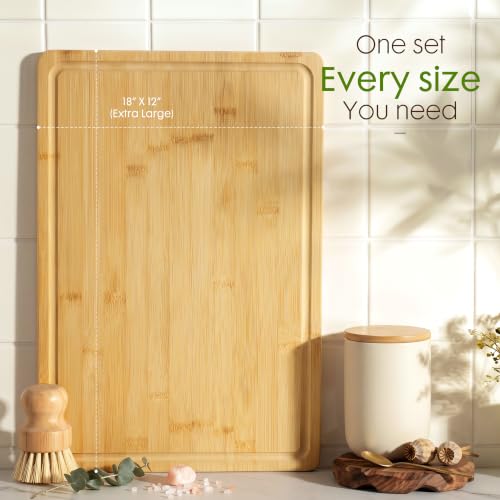 Nature Bamboo Cutting Boards for Kitchen (Natural / 1 Pcs)