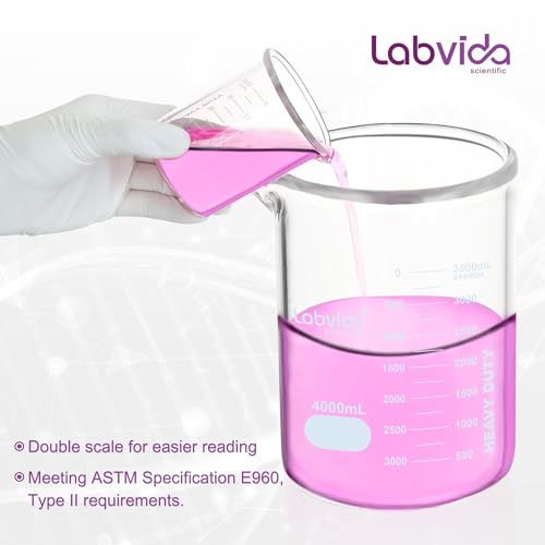 12pcs 50ml Upgrated Thick Glass Beakers (12pcs of Vol.50ml)
