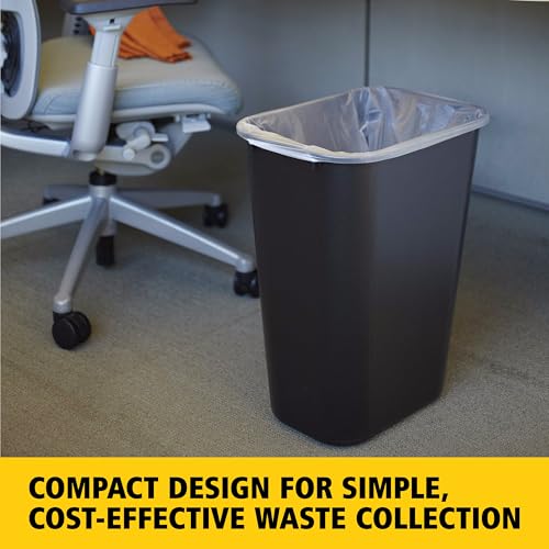 Rubbermaid Commercial Wastebasket Trash Container (10.25 Gallons / Black)