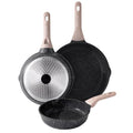Nonstick Frying Pan Skillet Set (Classic Granite / 9.5+11+12.5 Inch)