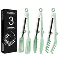 Kitchen Tongs for Cooking (Green / 9 inch)