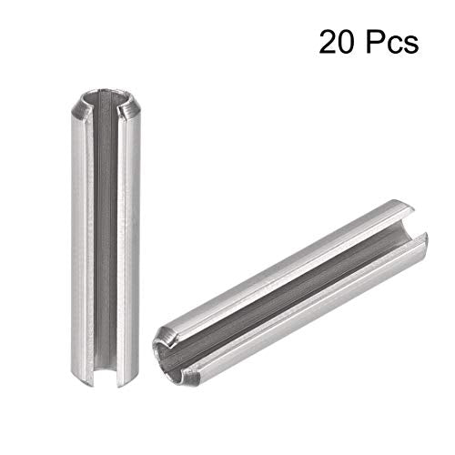 Slotted Spring Pin M4 x 30mm 304 Stainless Steel 20Pcs (M4 x 30mm)