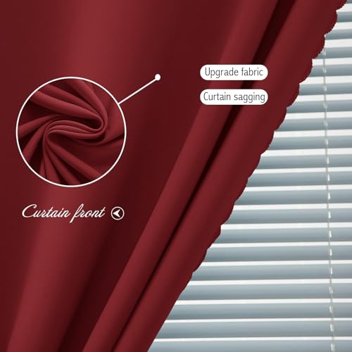 Self Adhesive Curtains (47"W x 71"L (Pack of 1) / Burgundy)
