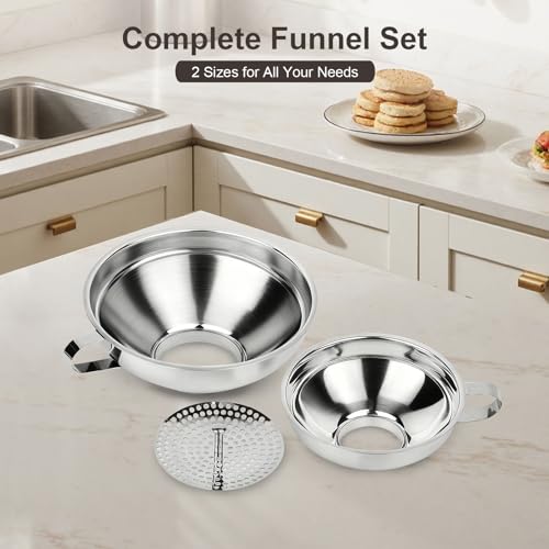 Canning Funnel with Strainer for Filling Mason Jars