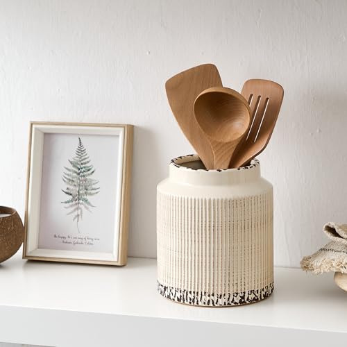JIEMEI HOME Kitchen Utensil Holder (Antique Beige)