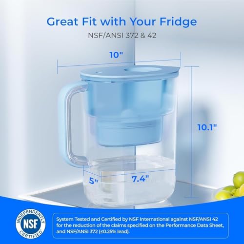 PT 07B Water Filter Pitcher with 3 Filters (Azure / Classic-3 Filters)