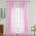 Light Pink Sheer Curtains 120 Inches Long 2 Panels Set (Light Pink / 59"W x 120"L (Pack of 2))