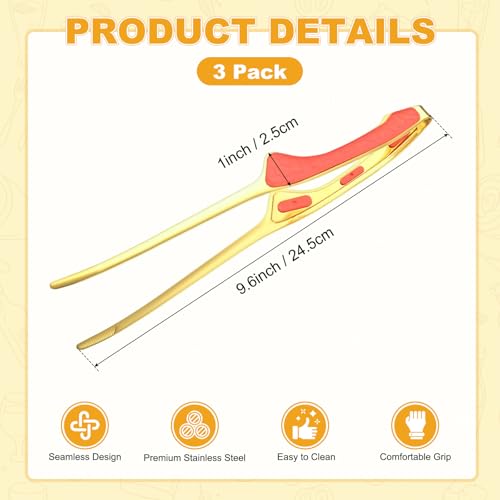 3 Pack Grill Tongs (Red)