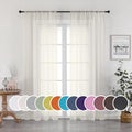 Sheer Curtains 90 Inches Long (Ivory / 42"W x 90"L (Pack of 2))