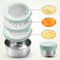 Cheese Grater with Container & Lid (Mint Green)