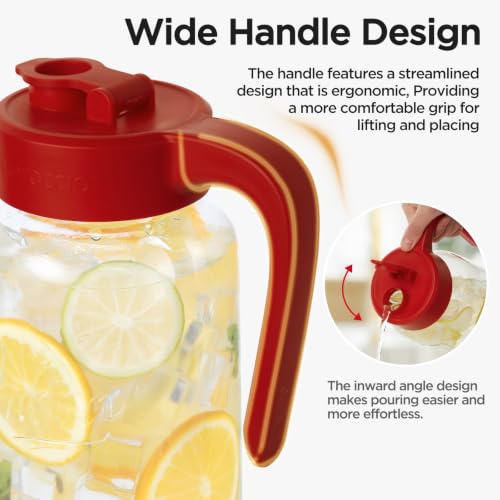 Mason Jar Pitcher (Red)