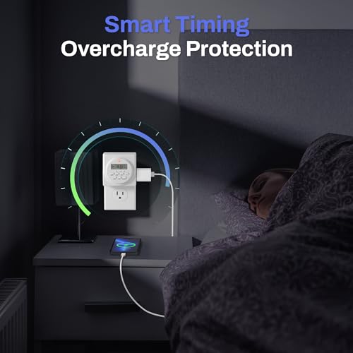 Indoor 7 Day Programmable Digital Timer Outlet (3-Prong,2-Pack)