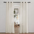 Natural Linen Curtains for Farmhouse 84 inch Length (36"W x 84"L (Pack of 2) / Natural)