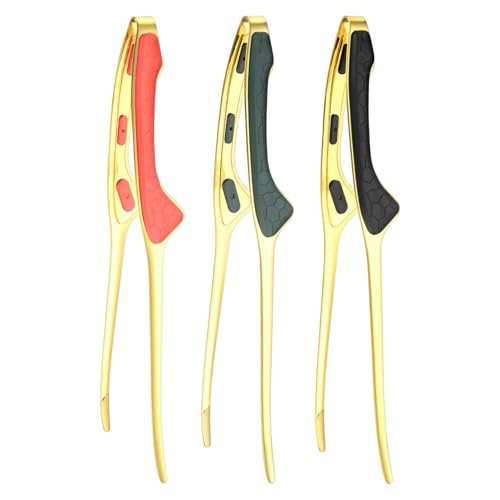 3 Pack Grill Tongs (Green, Red, Black)