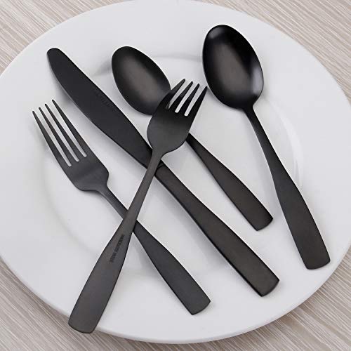 Matte Black Silverware Set