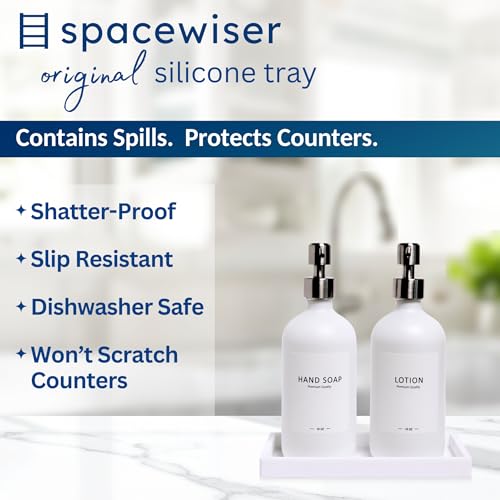 Countertop & Vanity Silicone Tray (White / Small 7.7”)