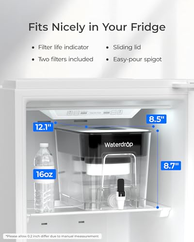 WFD-22L-DF Water Filter Dispenser, 40-Cup Water Purifier, Black (Black)