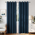 Blackout Curtains 84 Inch Length 2 Panels Set (Navy Blue / 52"W x 84"L (Pack of 2))