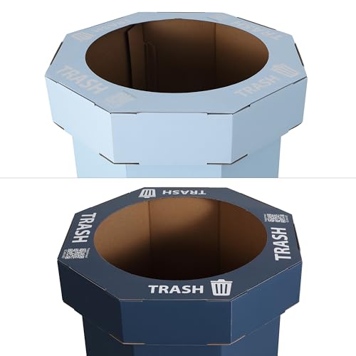Fleur 25 Gal Trash Can Bin (Tide Pool Blue/Denim Blue)
