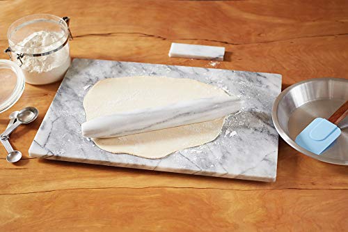 Marble French Rolling Pin and Base (2 x 12 x 2 inches / White)