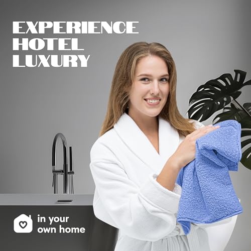 Wealuxe Light Blue Hand Towels 16x27 (Light Blue / Hand Towels 6-Pack)