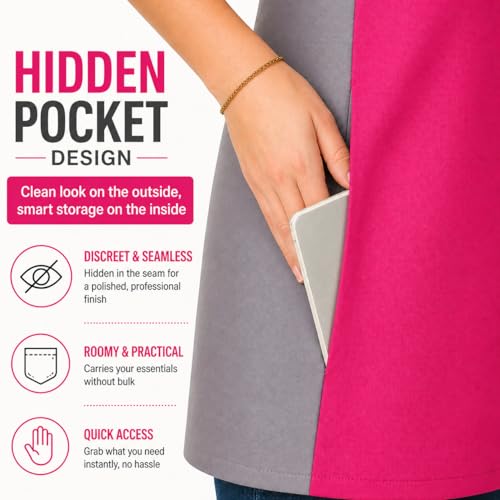 Cross Back Apron (Bib Type Pink Grey 50 /37)